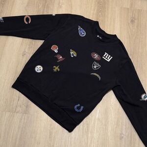 NFL Team Apparel Black Crewneck